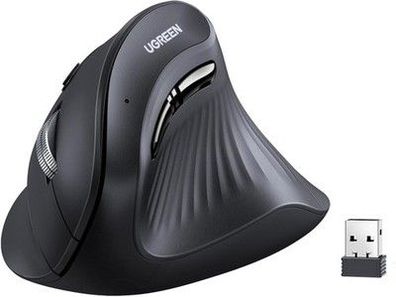 UGREEN Vertikale Ergonomische Maus kabellos (BT 5.0 + 2.4G) Ergonomisch, 6 Tasten