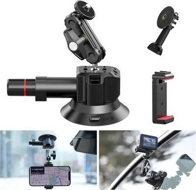ULANZI SC-01 Kamera Saugnapfhalterung mit Universal-Handyclip, 3" Action Kamera