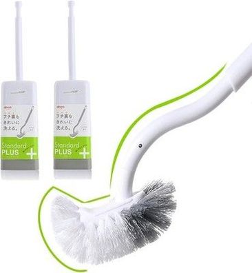 Marbrasse 2x Klobürste WC Bürste, Kompakte Toilettenbürste mit Halter fürs Bad