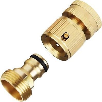 Mdlufee Gartenschlauch Schnellkupplung 3/4 Zoll Außengewinde Hahnanschluss 2 STK