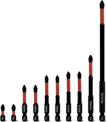 Meccion 10x Professional PH2 Schraubendreher Bits Set 1/4 Zoll Sechskant-Schaft