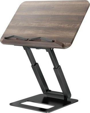 Tounee Buchständer, Teleskop-Buchhalterständer, höhenverstellbar (Schwarz)