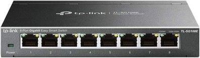TP-Link TL-SG108E Managed Switch 8 Port Gigabit Ethernet LAN, LAN Verteiler