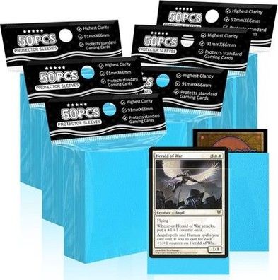 Blau Kartenhüllen für MTG, 300x Standard Matte Kartenhüllen in Gelb, 66 x 91 mm