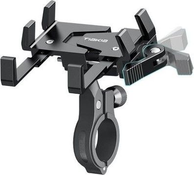 Tiakia Handyhalterung Fahrrad Aluminium Motorrad Handyhalter 6 Krallen 360°