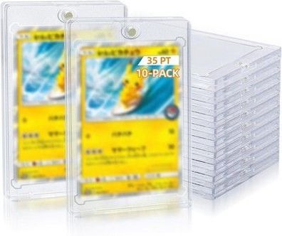 Tolesum 10x 35PT Magnetischer Karten-Halter Sammelkarten Hüllen UV-Schutz