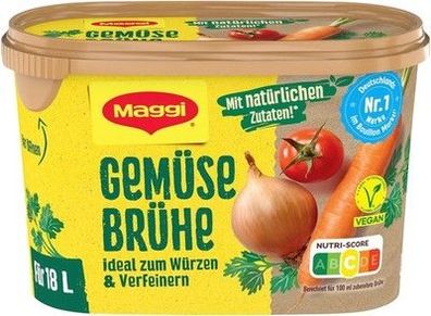 Maggi Gemüse Brühe, Universal-Würzmittel mit natürlichen Zutaten 1er Pack (288g)