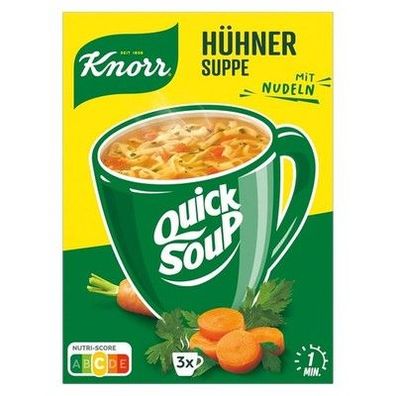 Knorr Cup a Soup Hühnersuppe Nudeln Nudelsuppe ohne Farbstoffe (12x 3 Portionen)