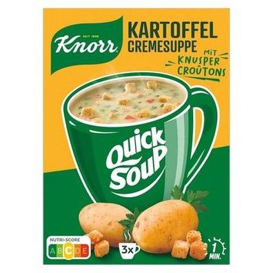 Knorr Cup a Soup Kartoffel Cremesuppe mit Knusper-Croûtons - 48 g 12 Stück