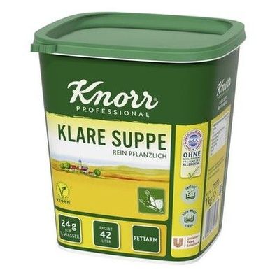 Knorr Klare Suppe Bouillon rein pflanzlich, 1er Pack (1 x 1 kg) Einzelpackung