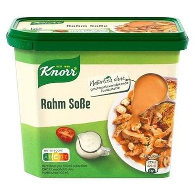 Knorr Rahm Soße leckere hellbraune Sauce, 17 Portionen, 238g für 1,75 Liter