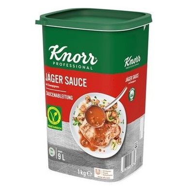 Knorr Jäger Sauce mit Champignons (braune Sauce mittlere Bindung) 1er Pack (1kg)