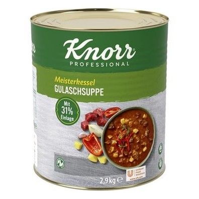 Knorr Meisterkessel Gulaschsuppe (servierfertig, authentischer Geschmack) 2,9kg