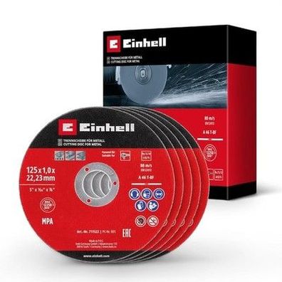 Original Einhell 5-tlg. Dünntrennscheiben-Set für Metall, Ø 125 mm (1 mm Stärke)