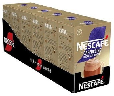 Nescafé Typ Mocha, Getränkepulver löslich Bohnenkaffee, 6er Pack (à 8 x 13,6g)
