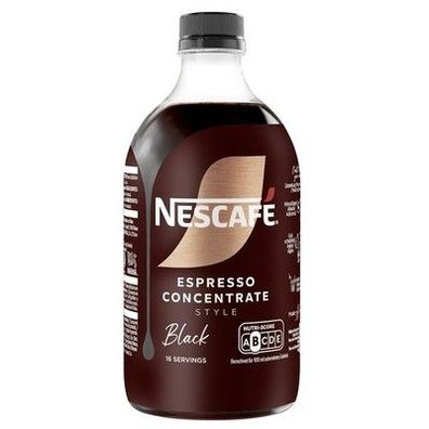 Nescafé Espresso Concentrate Style Black, zuckerfreies Getränkekonzentrat 500ml