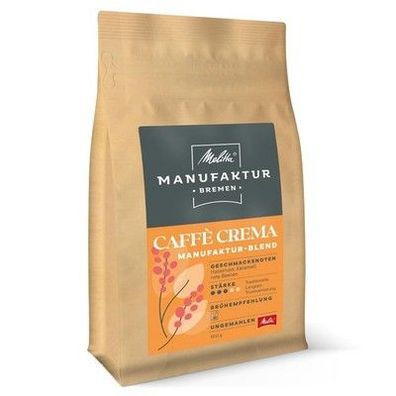 Melitta Manufaktur-Kaffee Caffè Crema Spezialitäten-Kaffee, 500g, Stärke 3