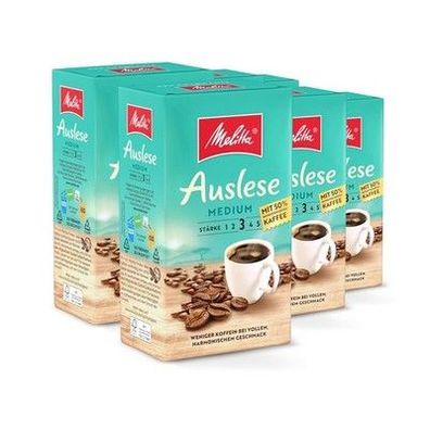 Melitta Auslese Medium Filter-Kaffee 6 x 500g gemahlen, Pulver, mittlere Röstung