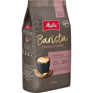Melitta Barista Classic Crema Forte Ganze Kaffee-Bohnen 1kg ungemahlen, Stärke 4