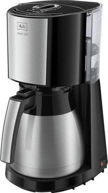 Melitta Enjoy Top Therm Filterkaffeemaschine Thermokanne aus Edelstahl, Schwarz