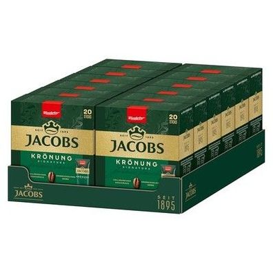 Jacobs Krönung löslicher Bohnenkaffee als Stick, Instant Kaffee, 12 x 20 Sticks