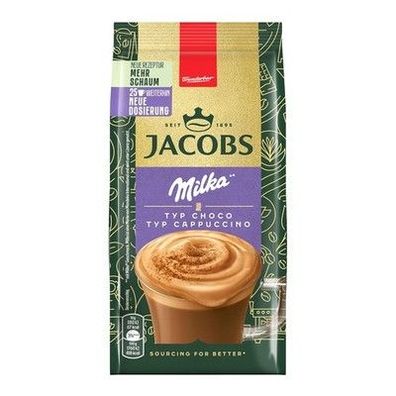 Jacobs Typ Cappuccino Choco Milka, Getränkepulver, löslichem Bohnenkaffee, 400 g
