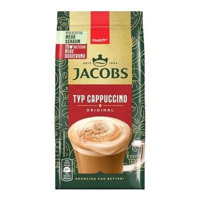 Jacobs Typ Cappuccino Original, Getränkepulver, löslich, für 25 Getränke, 290 g