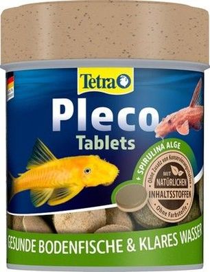 Tetra Pleco Tablets Nährstoffreiches Fischfutter für Bodenfische, 120 Tabletten