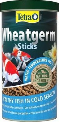 Tetra Pond Wheatgerm Sticks - Ballaststoffreiches Fischfutter für Teichfische 1L