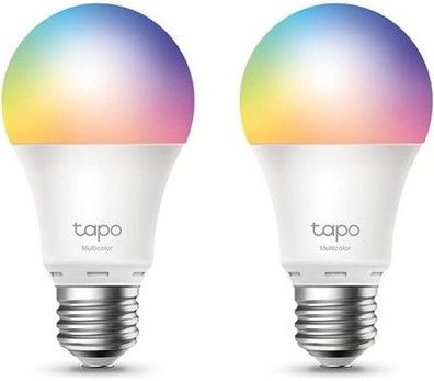 Tapo TP-Link Smarthome E27 Glühbirne, 2x Glühbirnen, Mehrfarbrige Smart Lampe