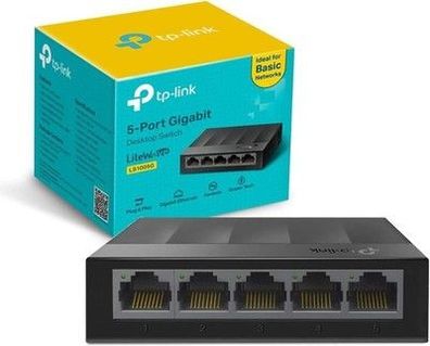 TP-Link LS1005G 5-Port Desktop Switch (5 x Gigabit Auto-Negotiation RJ45 Ports)