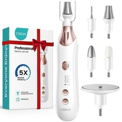 COSLUS C43 Elektrische Nagelfräser Set Maniküre Pediküre Set 5 Geschwindigkeiten