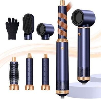 5 in 1 Hairstyler, Airstyler Airbrush Pro 1000 Watt, Föhnbürste Haarstyler, Lila