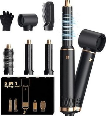 5 in 1 Hairstyler Rundbürstenföhn Haartrockner, 1000 Watt Airstyler Lockenstab