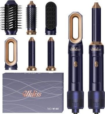 UKLISS Pro Haartrockner & Haarstyler 6 in 1, Airstyler Set mit Hair Dryer, Blau