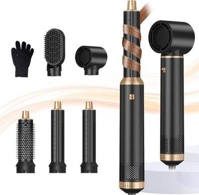 UKLISS Hairstyler 5 in 1 Airbrush Haarstyler | Pro Air Styler Set, 1000W Schwarz
