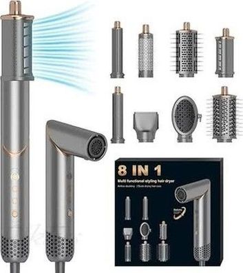 UKLISS 8 in 1 Pro Airstyler & Ionen Haartrockner High Speed 110000RPM Föhn 1400W
