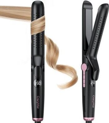Haarglätter, 2 In 1 Glätteisen Locken und Glätten, Ionen Air Glätteisen, 9 Modis