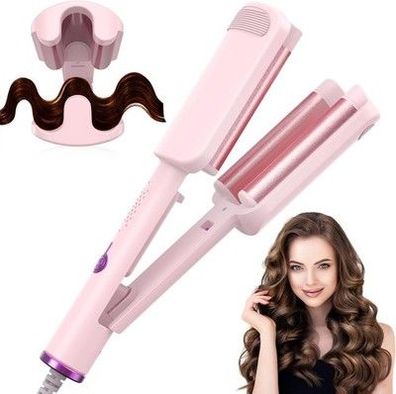 Aiseely 32mm Welleneisen für Haare 3-fach Barrel Beach Waves, für alle Haartypen