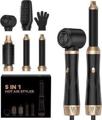 Airstyler 5 IN 1, 1000W Hairstyler Lockenstab Föhnbürste mit 3 Temperaturen