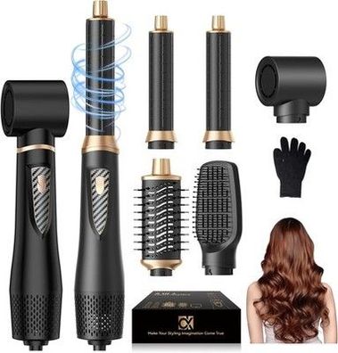 Airstyler 5 in 1 Föhnbürste Set, Pro Ionen Hairstyler mit 3 Temperaturstufen