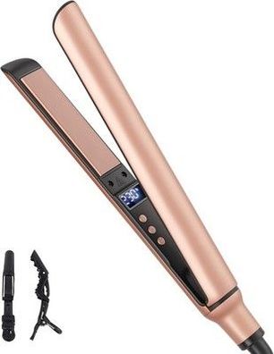 Glätteisen Haarglätter Ceramic Straight, glatte & glänzende Haare, Dual-Spannung