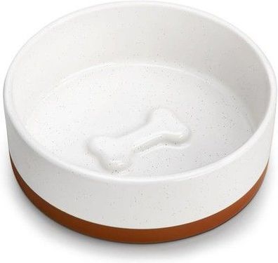 Malacasa Keramik Hundenapf – 480 ml Futternapf für kleine Hunde & Katzen – weiß