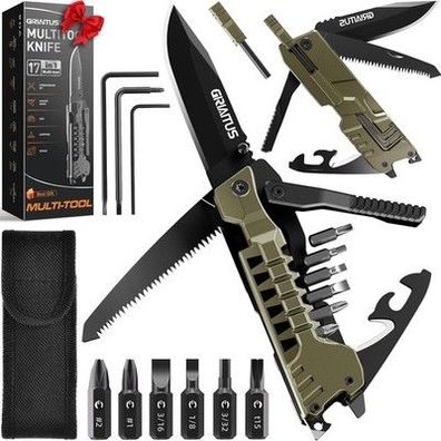 Camping, Wandern, Outdoor 17-in-1 Multitool Taschenmesser Säge Schraubendreher