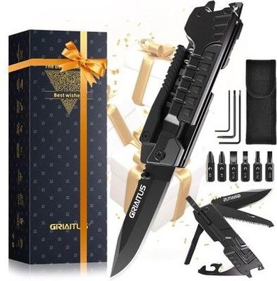Survival Gadget Männer 17 in1 Multitool Taschenmesser Camping Zubehör Outdoor