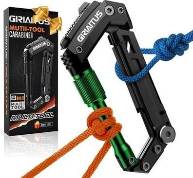 Camping Zubehör 8-in-1 Karabiner Multitool Vatertagsgeschenk für Papa Geschenke