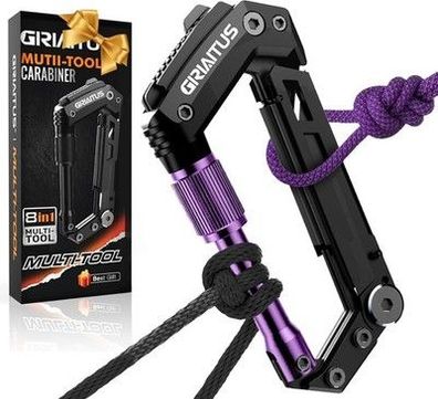Camping Zubehör 8-in-1 Karabiner Multitool Vatertagsgeschenk für Camping Wandern