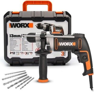 WORX WX328 Schlagbohrmaschine 810W - exaktes Bohren in Holz, Beton & Stahl