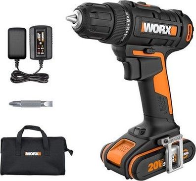 WORX WX100 Akku Bohrschrauber 20V – Akkuschrauber inkl. 2Ah Akku und Ladegerät