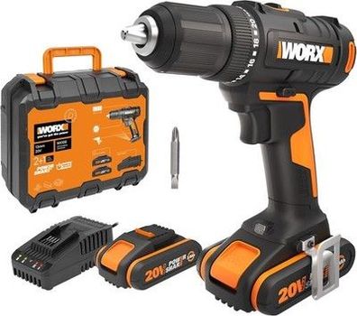 WORX WX108 Akku Bohrschrauber 20V – Schrauber inkl. 2x2Ah Akkus & Ladegerät